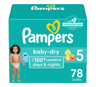 Couches Baby Dry, taille 2, format super, 112 unités – Pampers