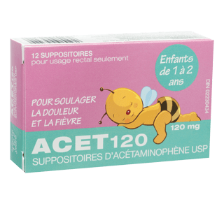 Acet 1 Mg Suppositoires D Acetaminophene Usp 12 Unites Acet Suppositoire Jean Coutu