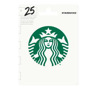 Carte-cadeau Starbucks de 25 $, 1 unité – Incomm : Cartes-cadeaux