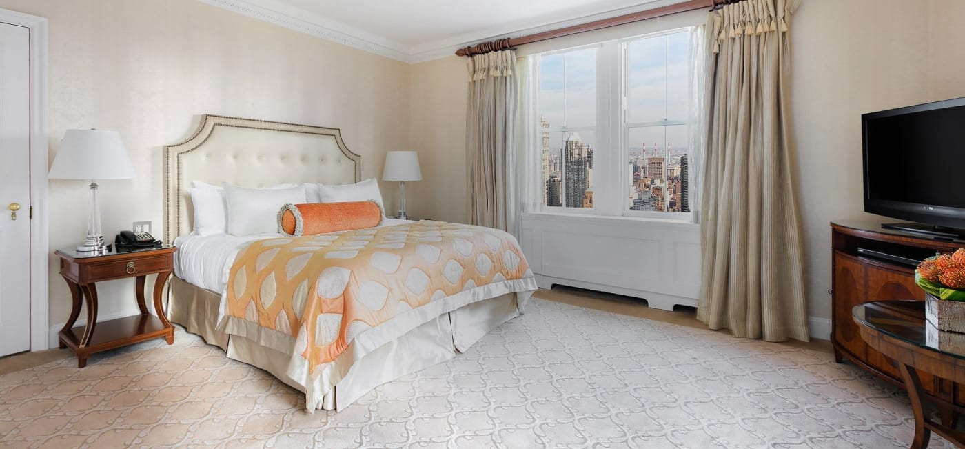 The Pierre Suite at The Pierre hotel with views over Manhattan