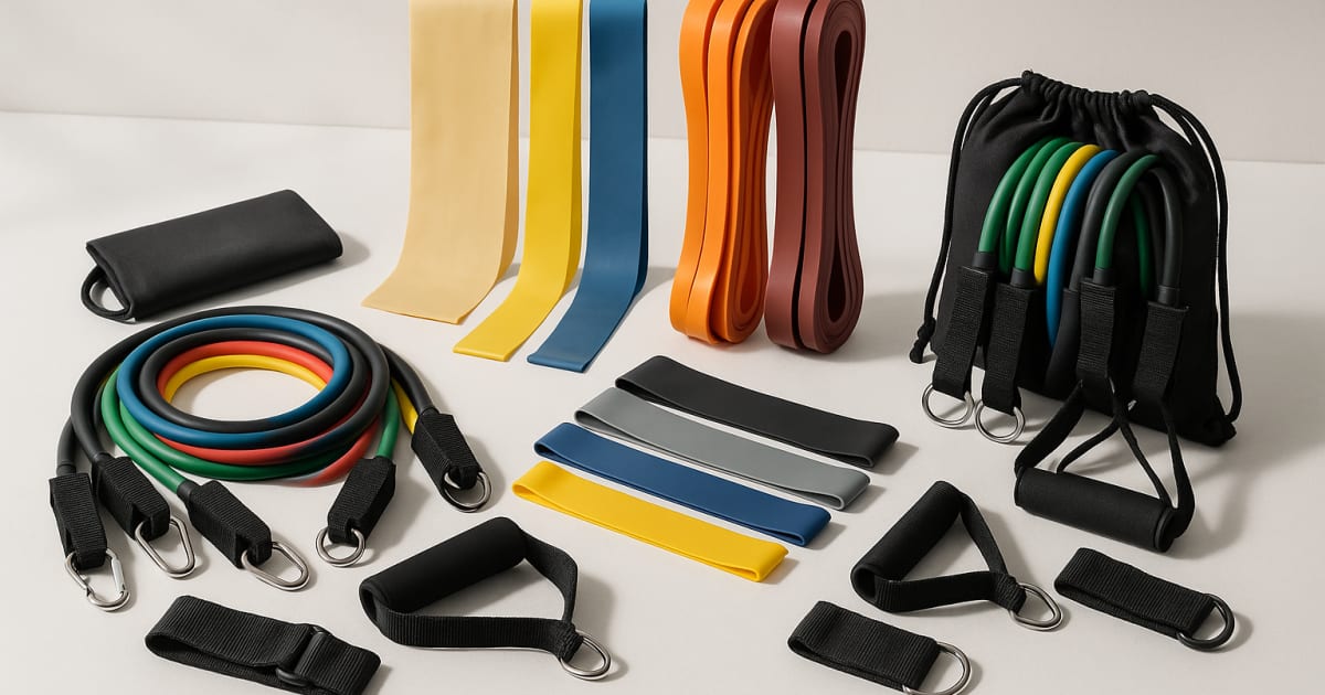 Best resistance band sets for home gym 2026displayed on a clean workout surface