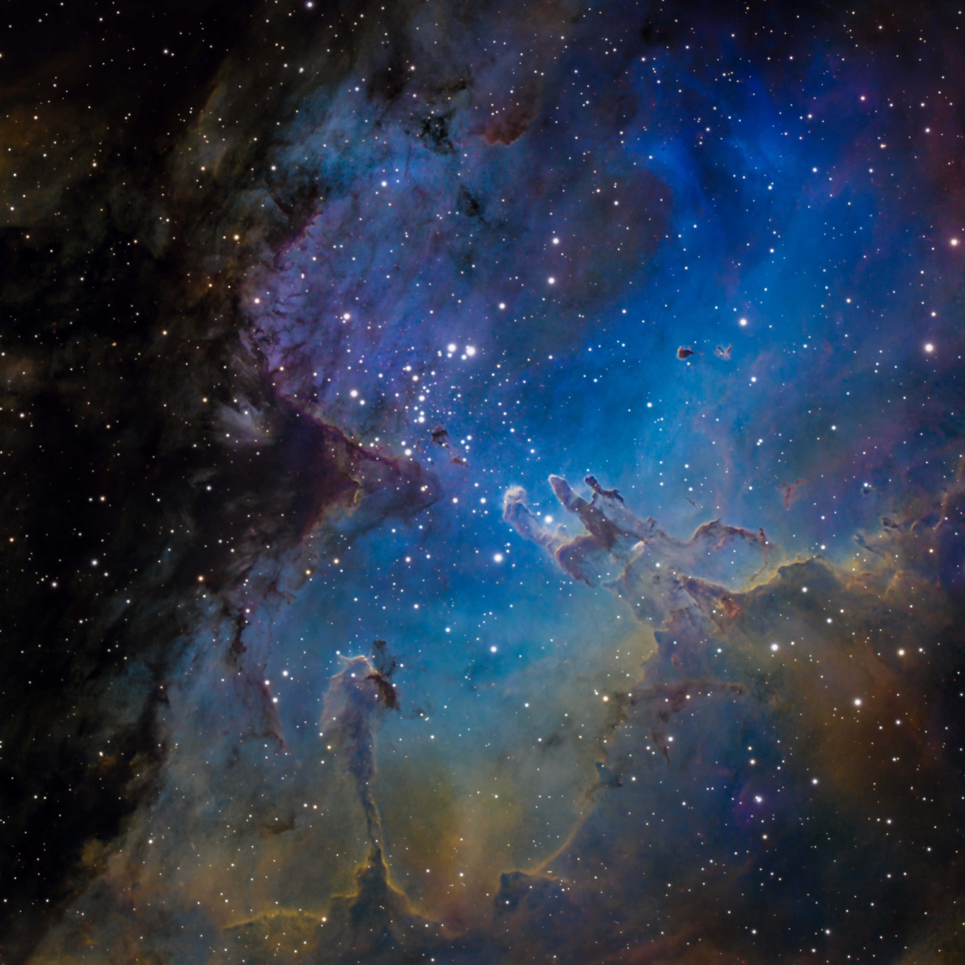 SHO narrowband combination — Hubble palette