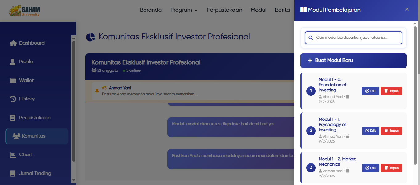 Fitur Komunitas Eksklusif