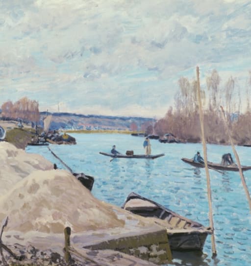 The Seine at Port-Marly, Piles of Sand