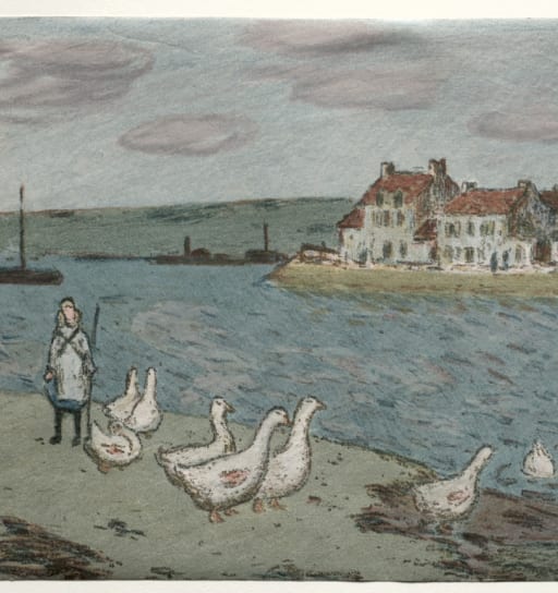 The River Bank or Geese