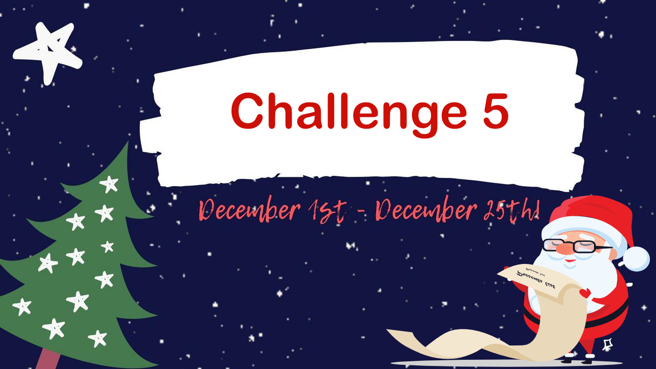 A letter writing challenge