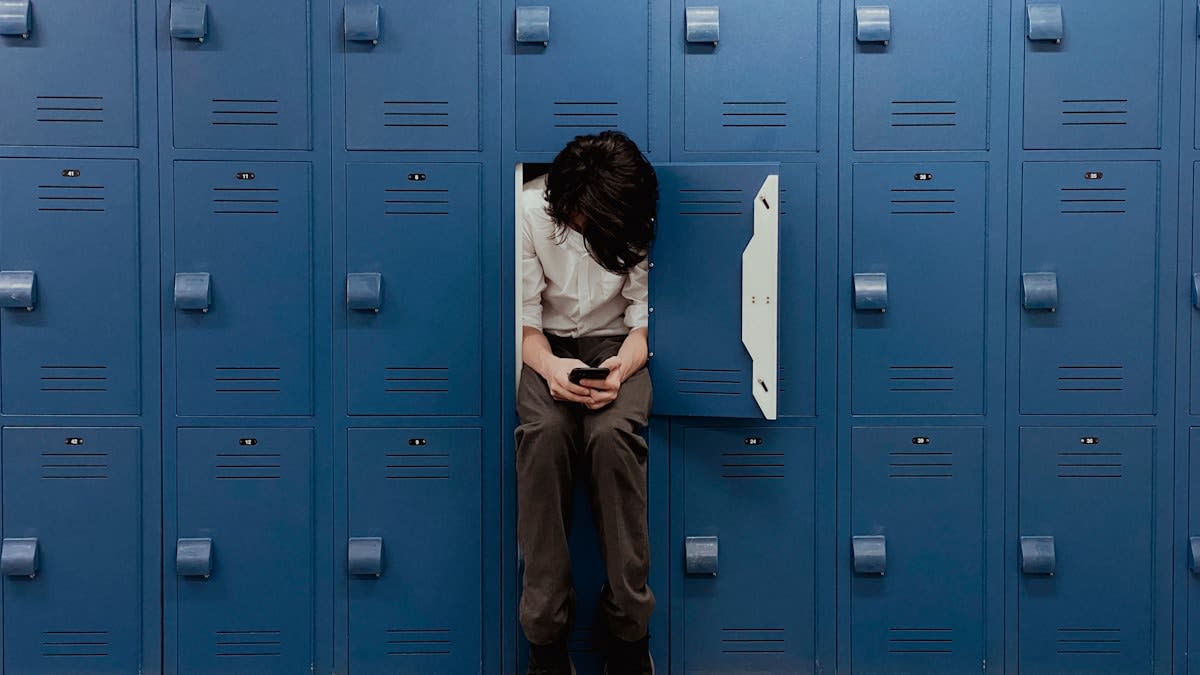 man standing in front of a door