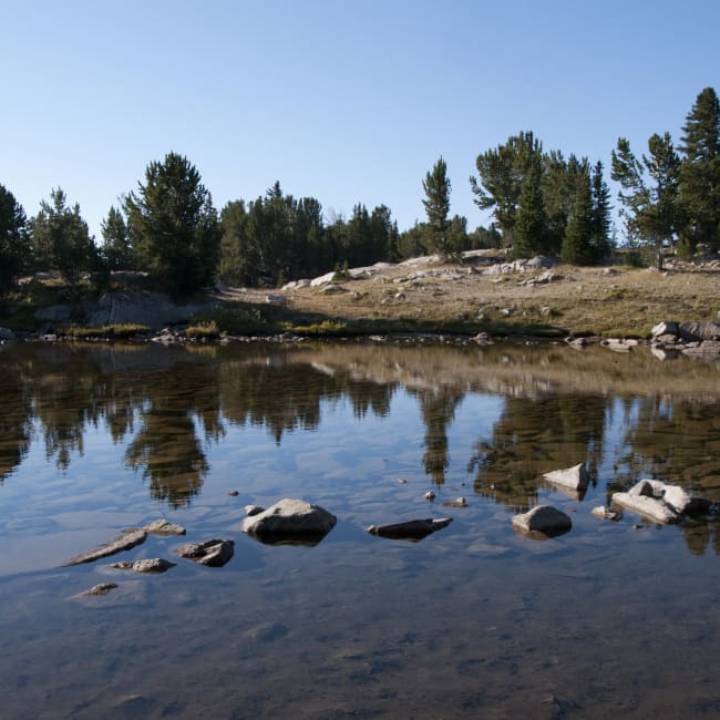 The most peaceful lake along Beartooth Highway, Montana