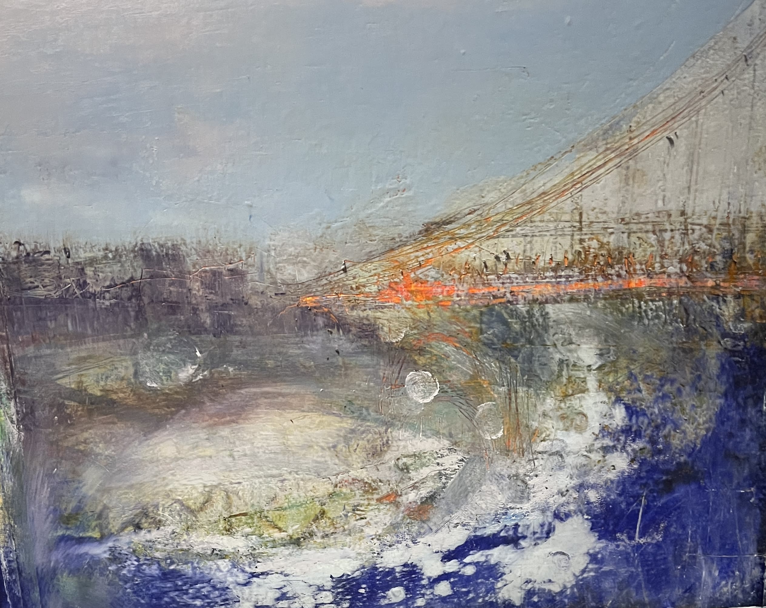 A monstrous  fish suddenly surfaced in this depiction of the Bosphorus Bridge!