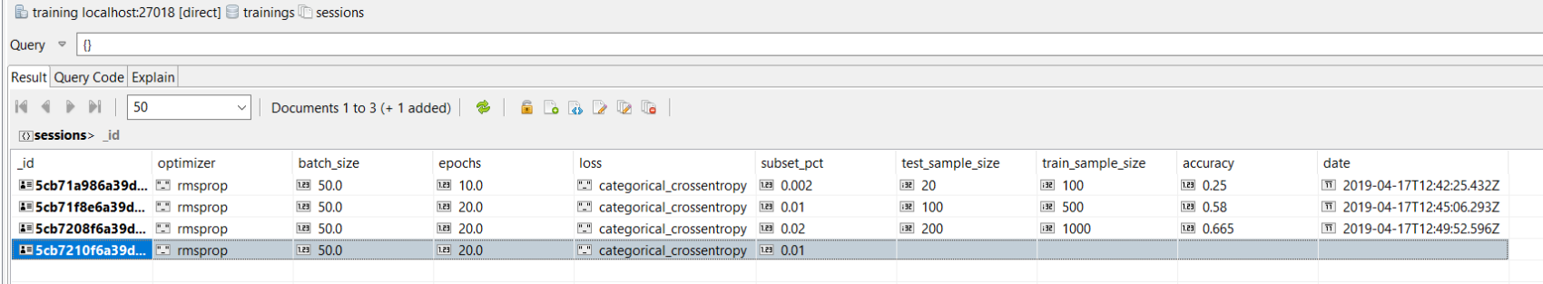 Studio 3T Screenshot Input Parameters Files