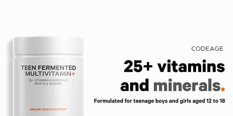 Codeage Teen Daily Multivitamin Supplement Vitamins for teenagers