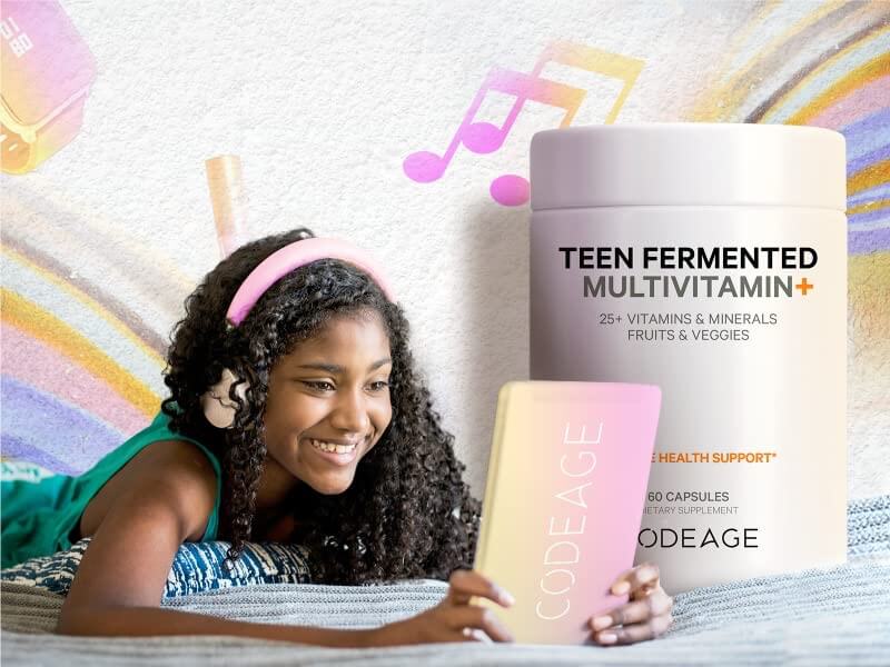 Codeage Teen Daily Multivitamin Supplement Vitamins for teenagers teen multi