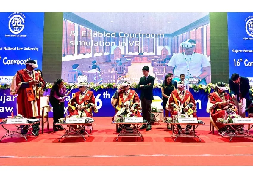 APM Terminals Pipavav VR courtroom simulation at GNLU convocation