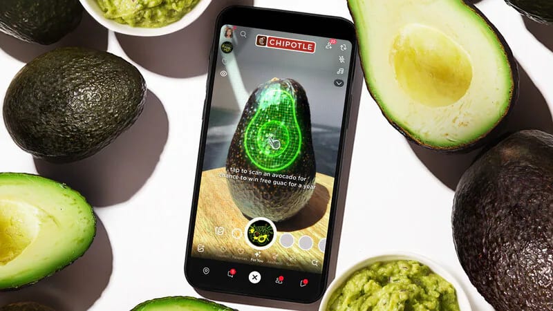 Chipotle AvoLotto Lens AR experience on Snapchat