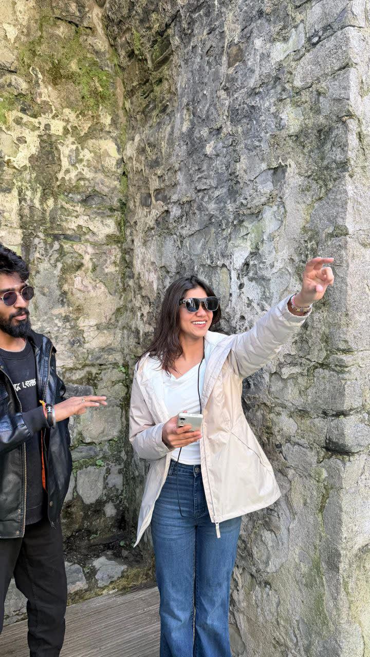 AR glasses reconstruct a lost medieval chapel fresco at Oystermouth Castle, Swansea
