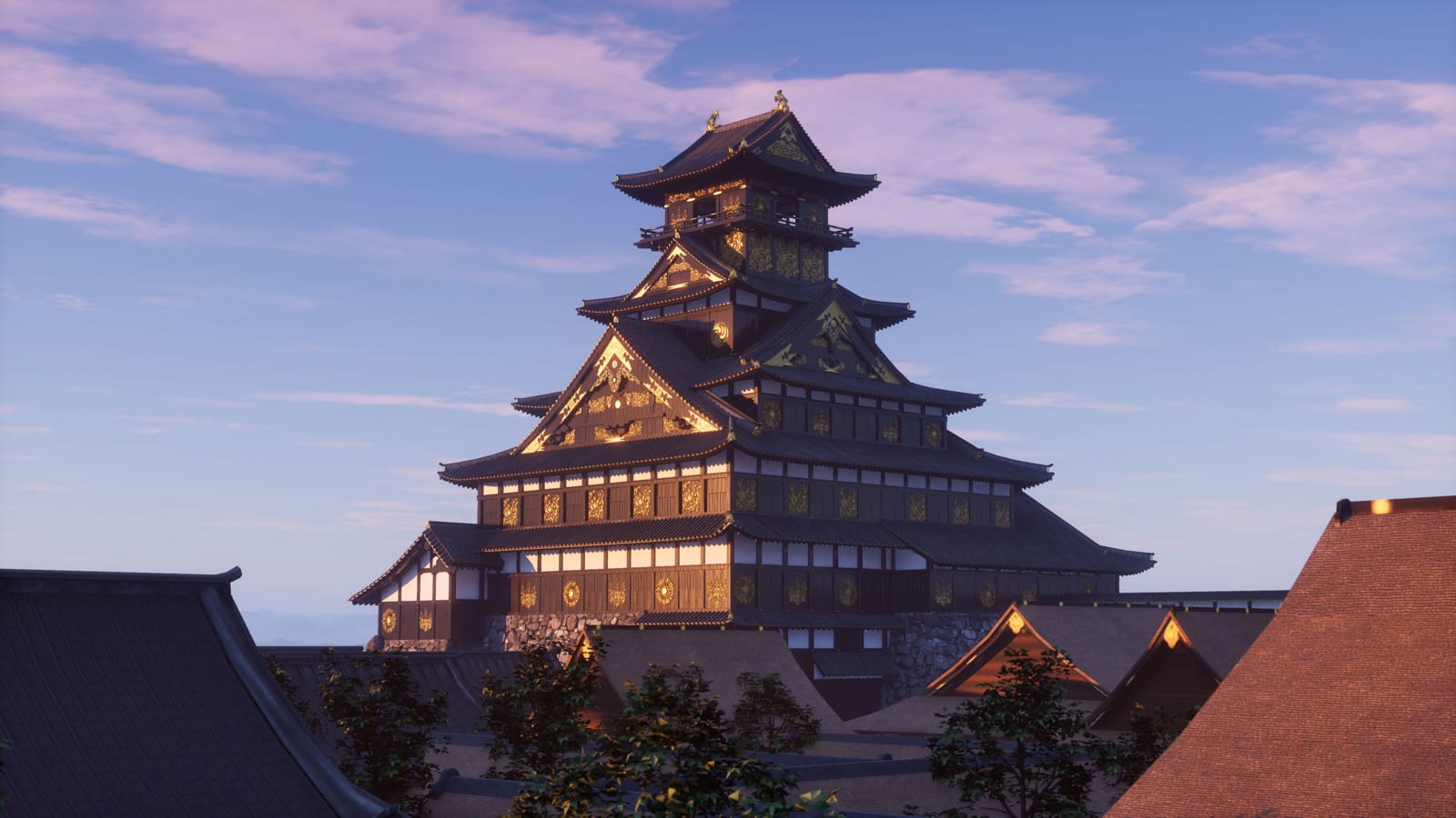 Virtual Osaka Castle recreation by HTC Viverse