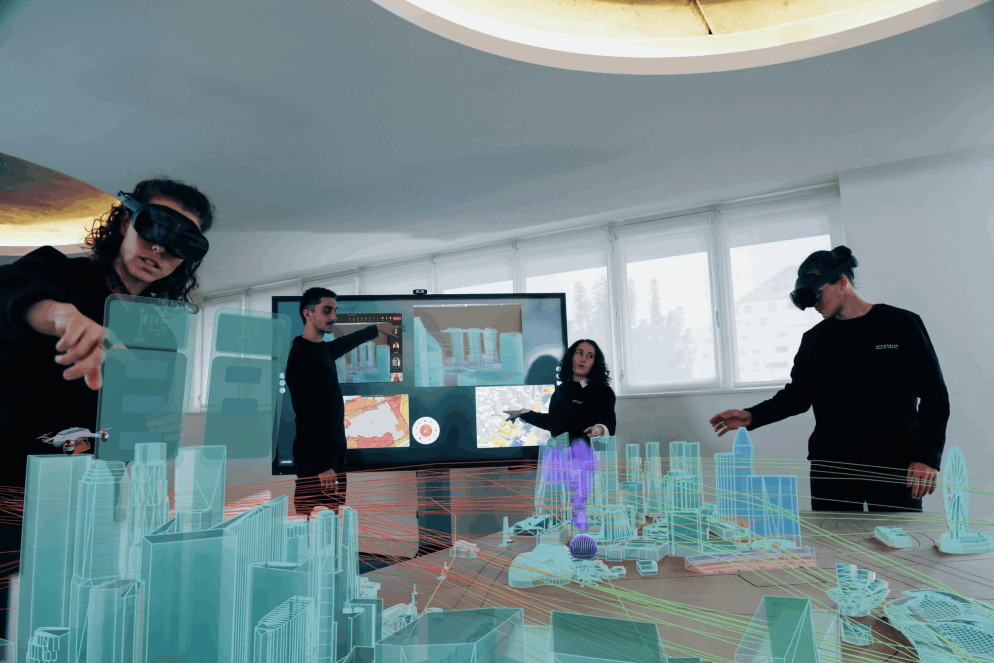 Mixed reality urban planner view inside the Shariiing XR ecosystem