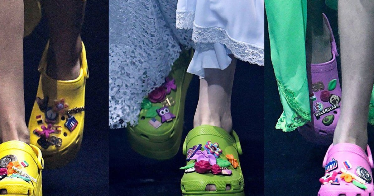 balenciaga crocs platform shoes