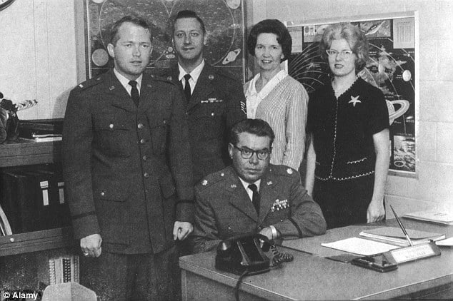 Project Blue Book Staff, including Chief Officer, Hector Quintanilla (Center)