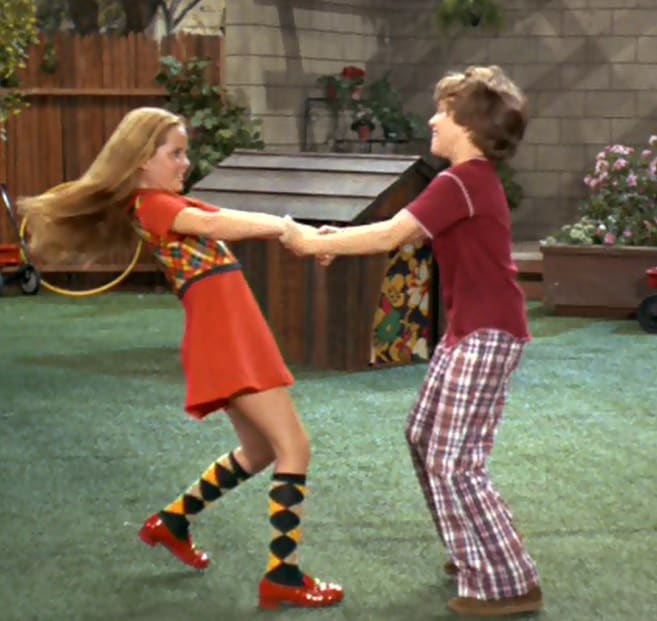 Mary Ingalls gave Bobby Brady his first kiss