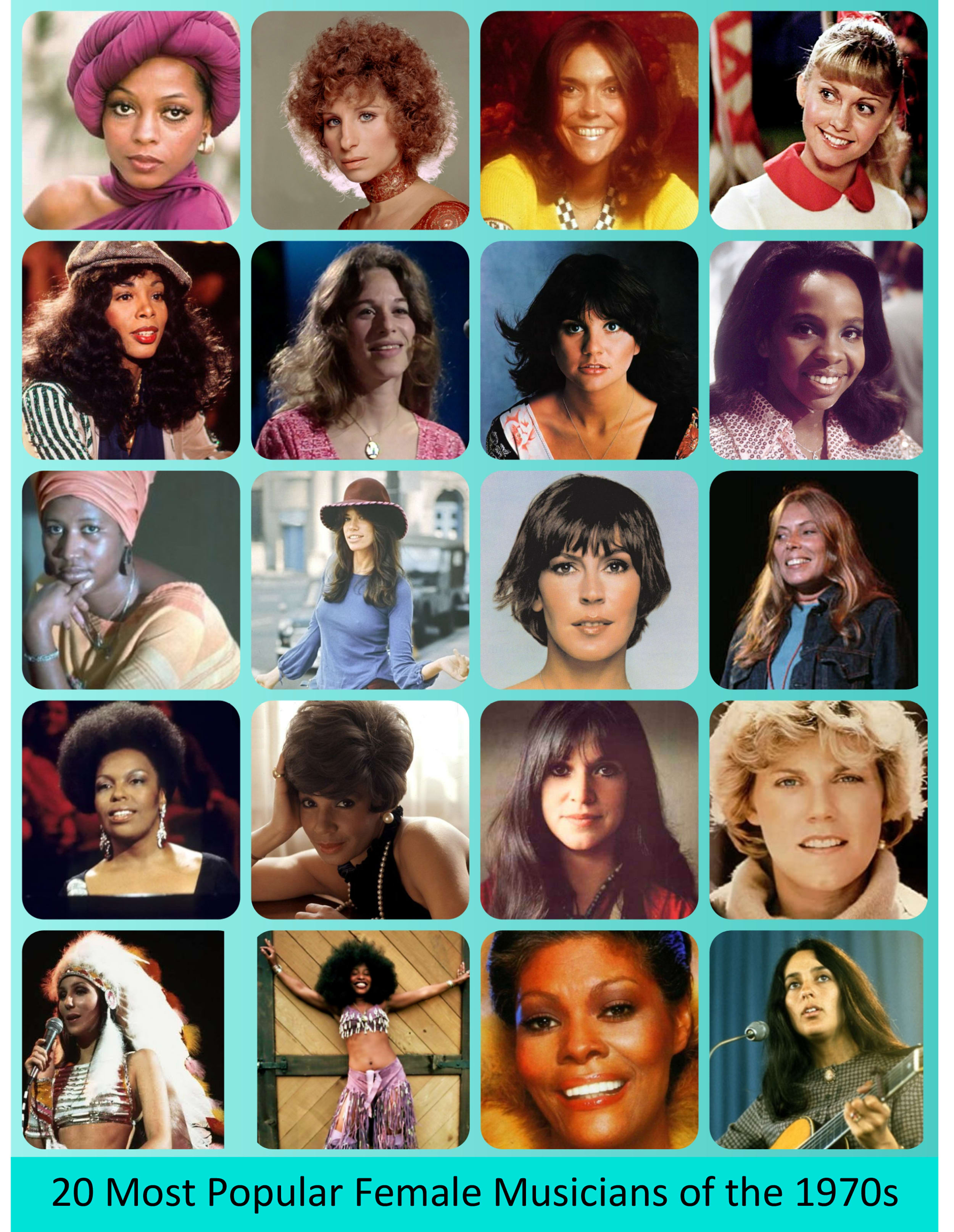 20 Most Popular Female Musicians of The 1970s