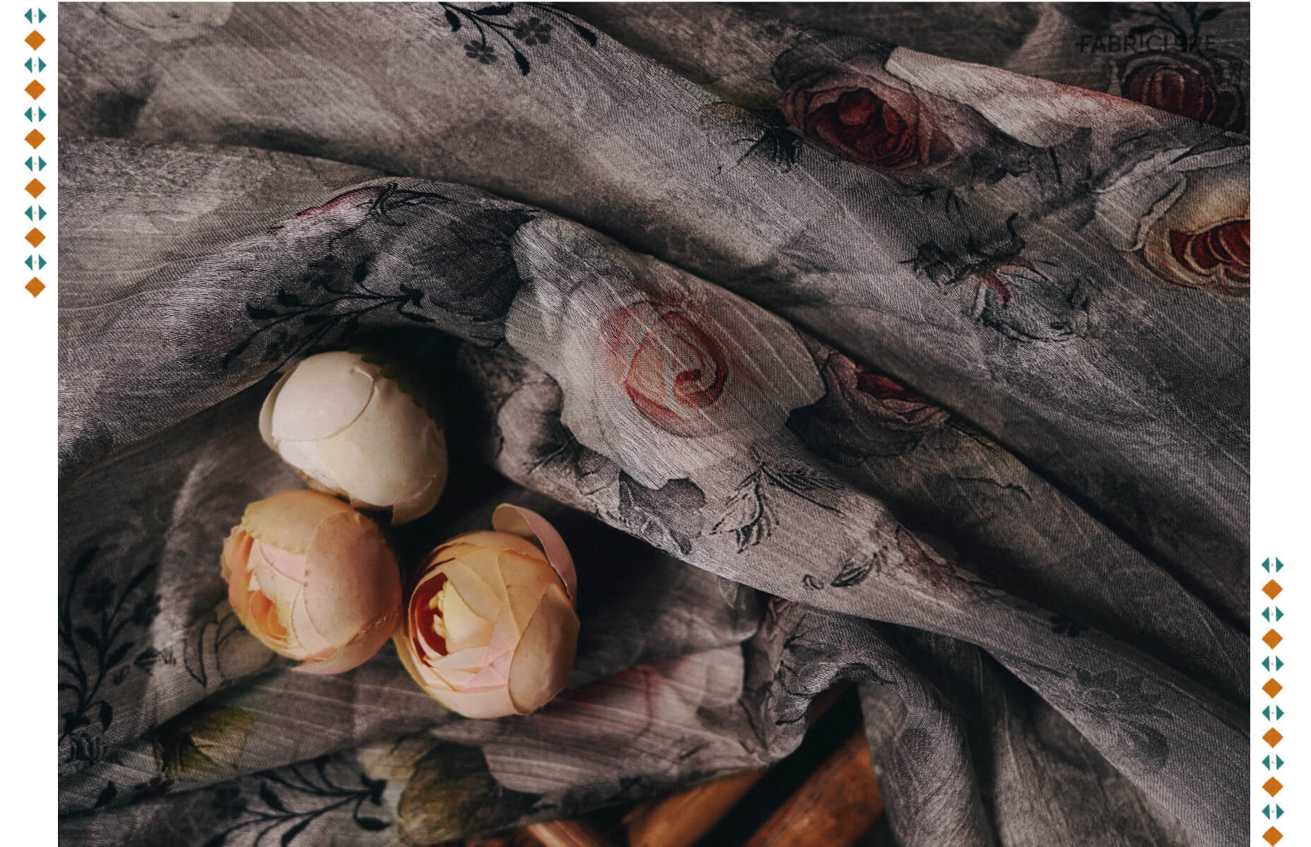 designer dress fabric online Wide NY Silk Crepe de Chine Color:Pink multi floral home decor and other high-margin Women Lightweight V-Neck Maxi