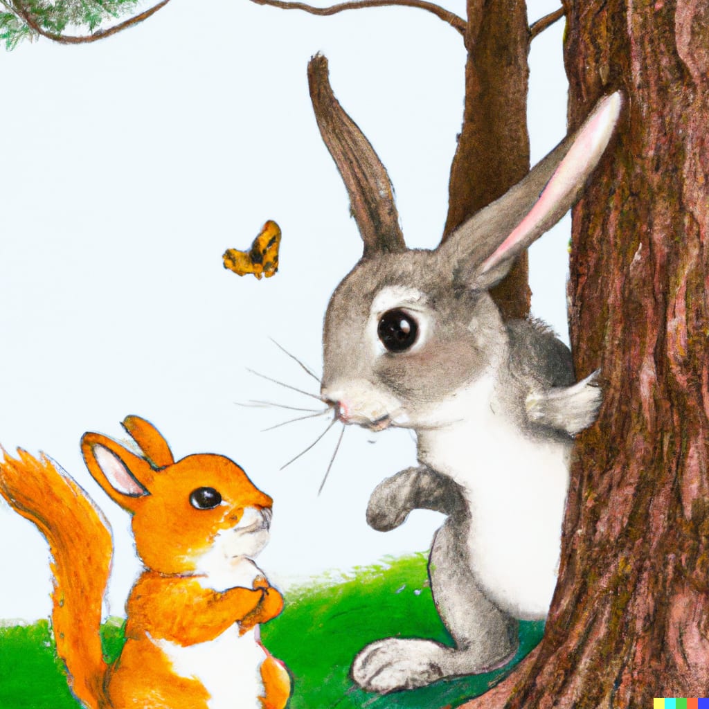 Rabbit and squirrel friendship Petlife