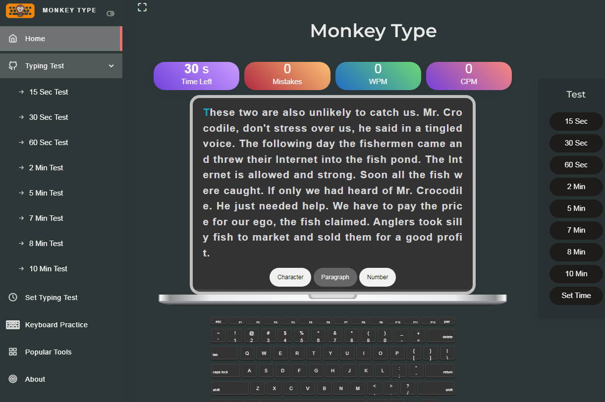 Monkey Type Test Monkey Typing Test Android IOS V 9 102