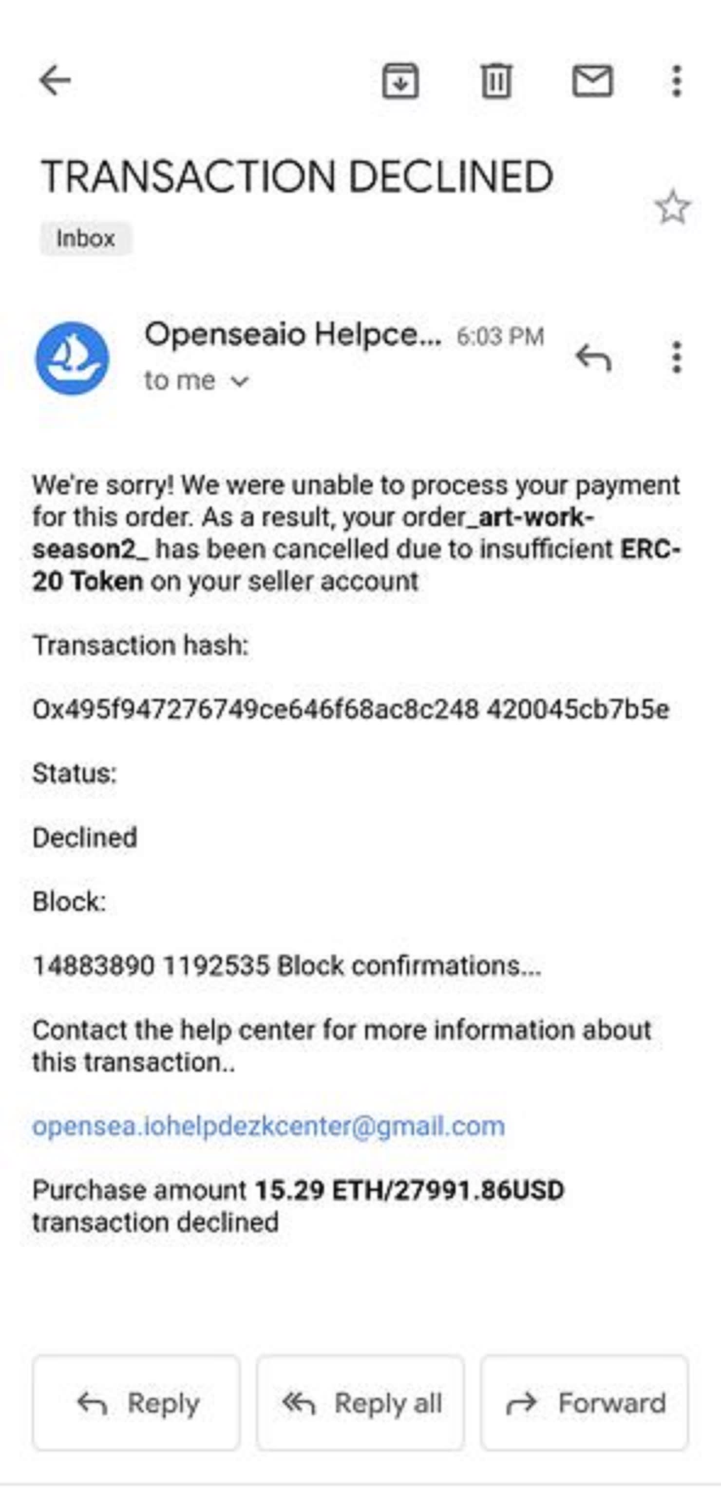 Scams on Opensea | 01