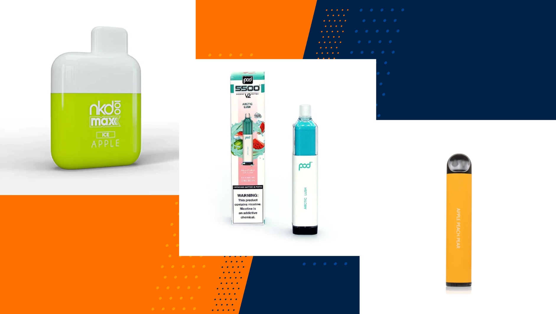 Nkd 100 disposable vs Pod 5500 disposable vs Vaporlax disposable which