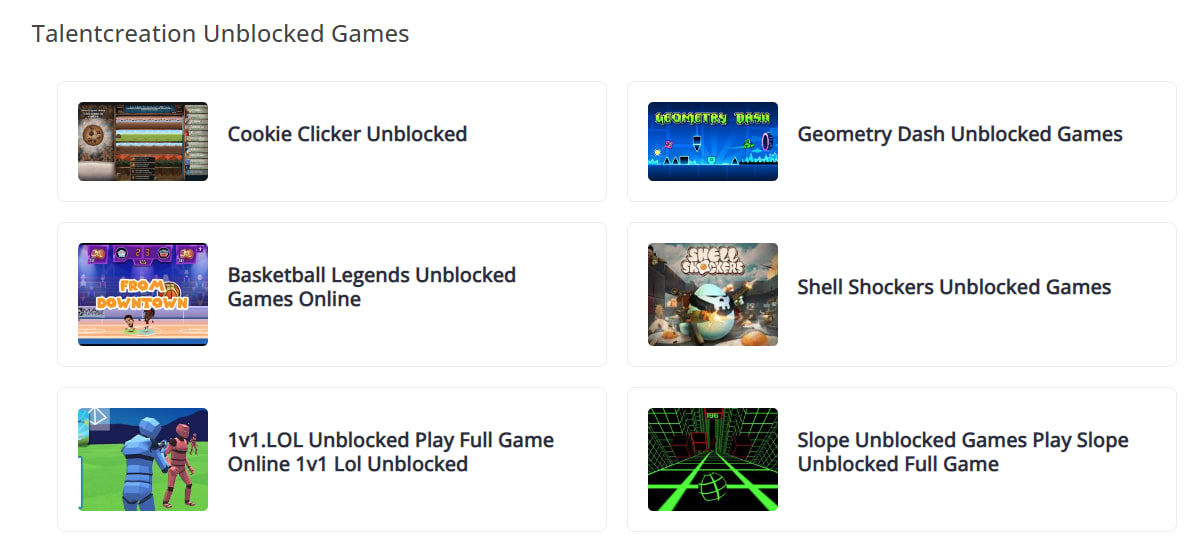 Unblocked Games Online