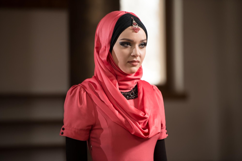 hijab for oblong face