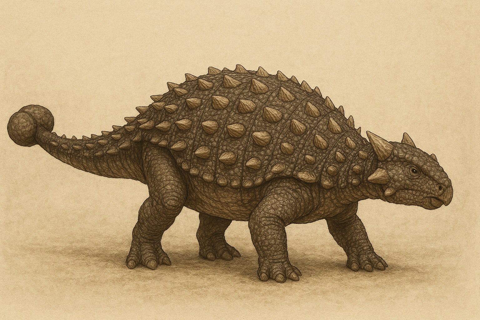 Spiky Back Ankylosaurus Dinosaur With Spikes On Back