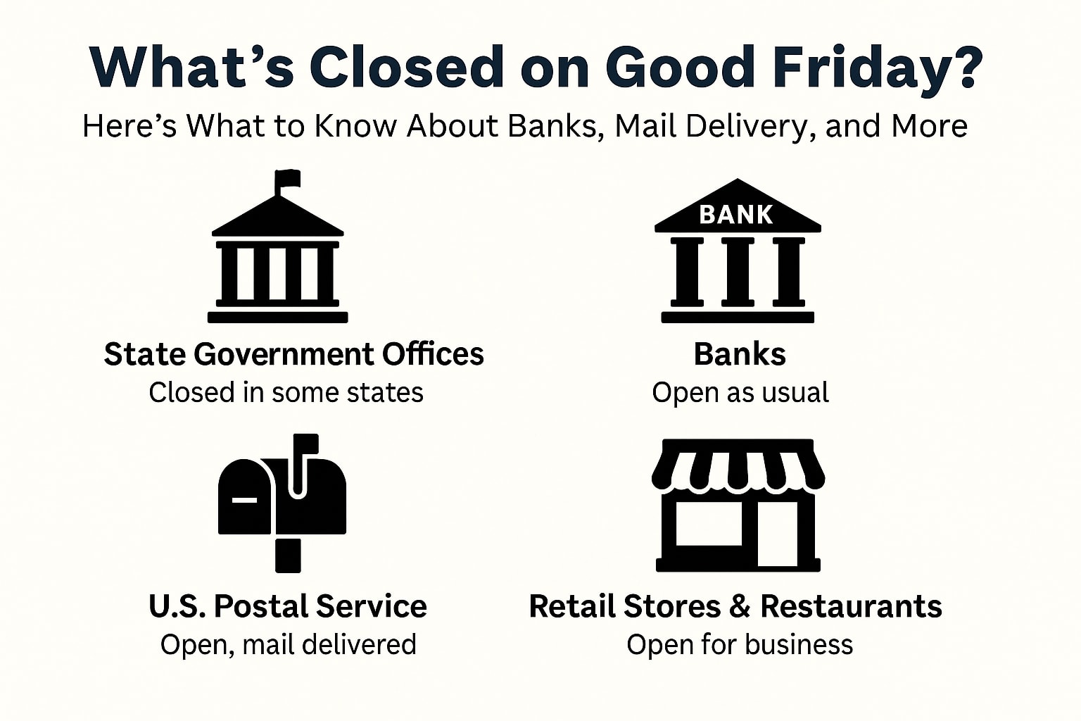 What's Closed on Good Friday? Here's What to Know About Banks, Mail Delivery, and More | Education