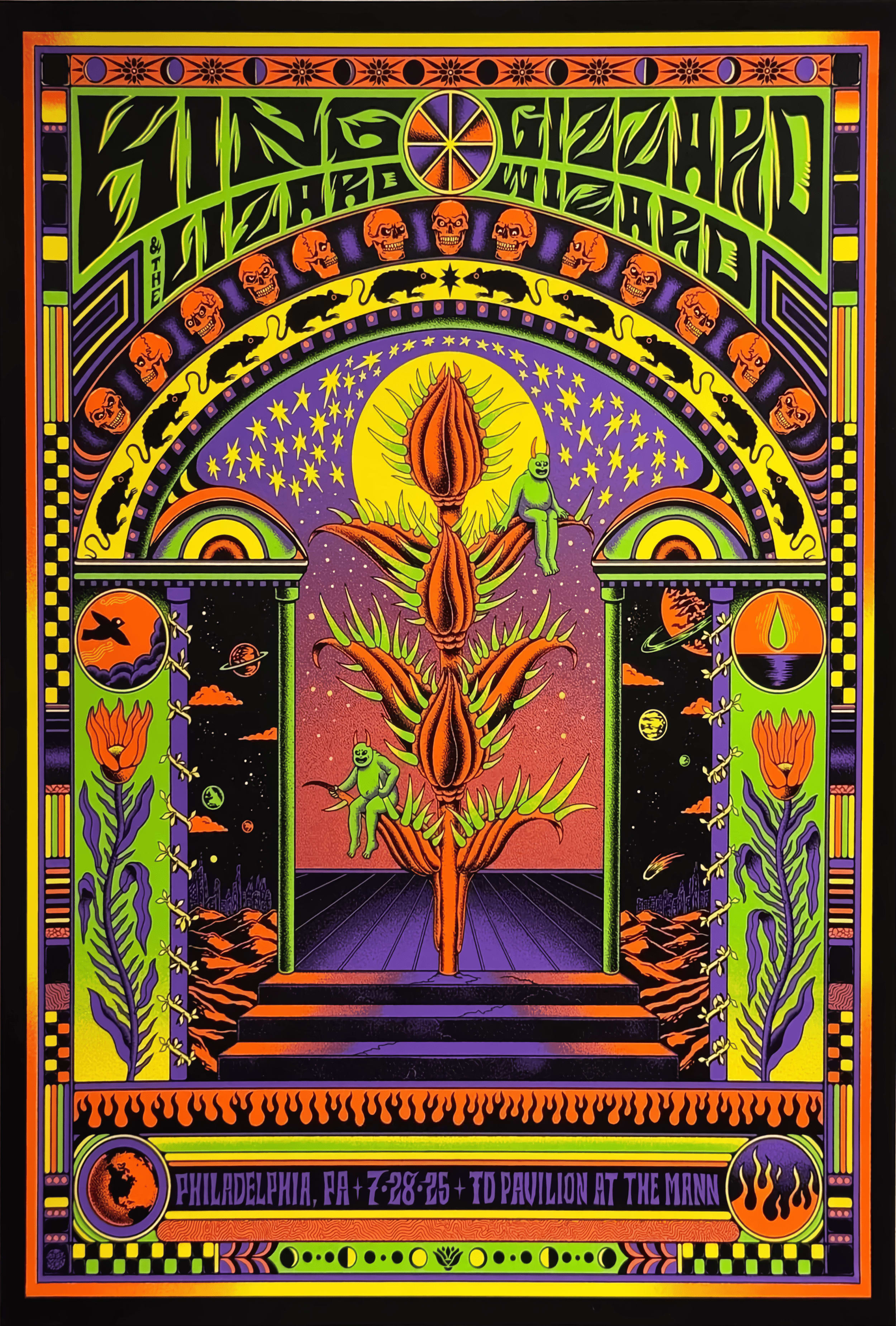 カイリュウ　ポスター King Gizzard And The Lizard Wizard TD Pavilion At The Mann