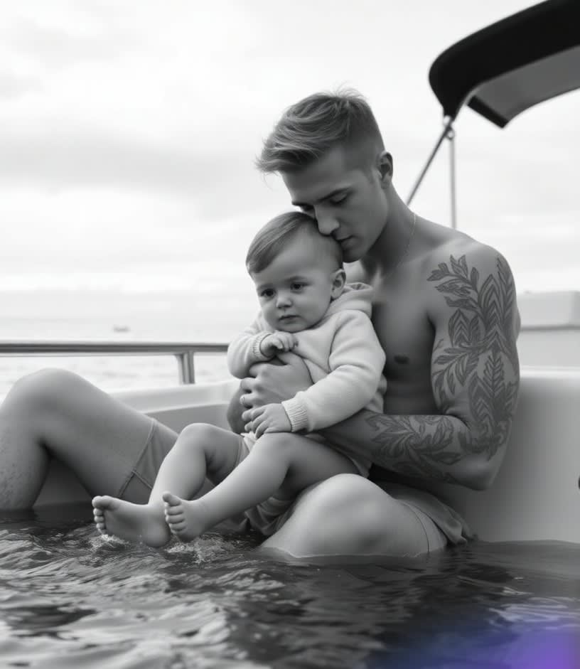 Justin Bieber with his son Jack