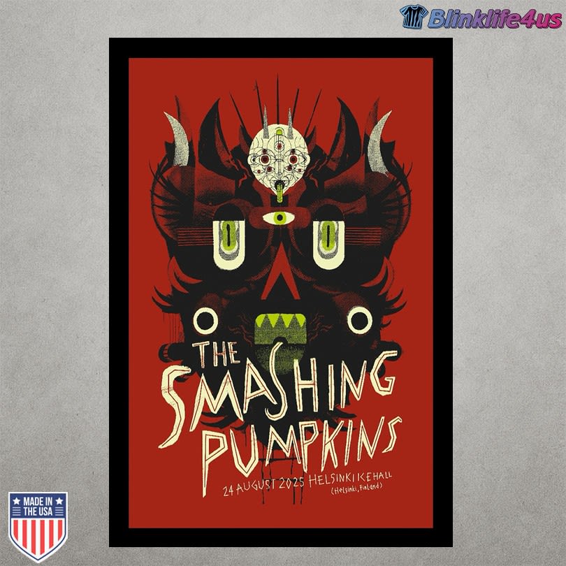 The Smashing Pumpkins August 24 2025 Helsinki Finland Tour Poster