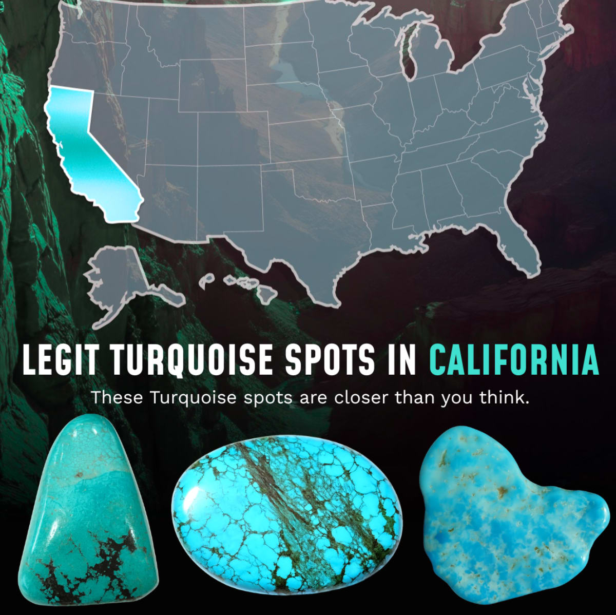 The 23 Proven Sites To Find And Mine For Turquoise In California In ...