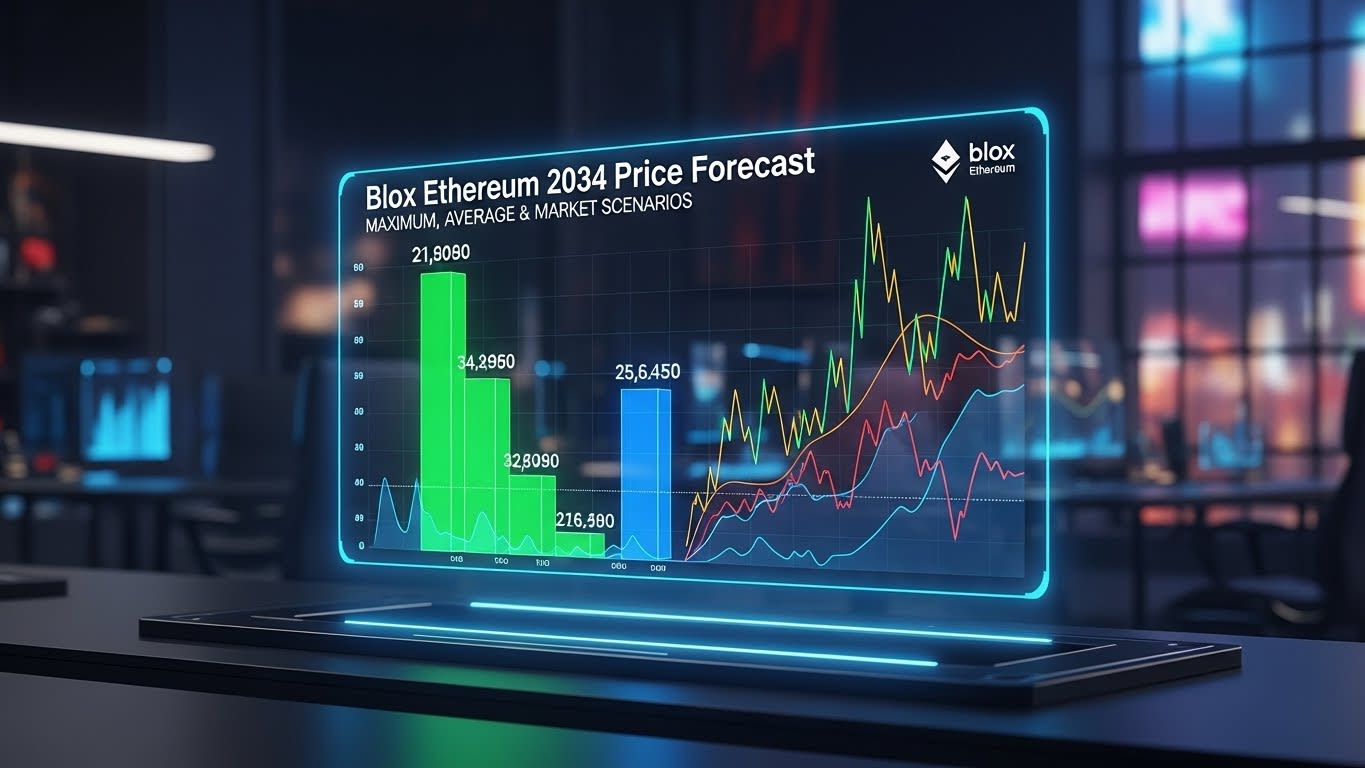 Blox Ethereum 2034 Price Forecast: Maximum, Average & Market Scenarios |  Trader