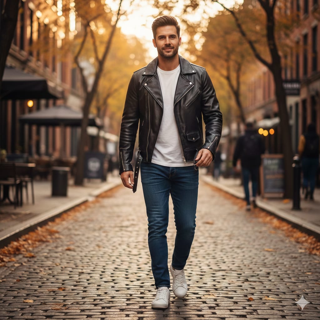 How to Style a Black Leather Jacket for Everyday Wear | Styled