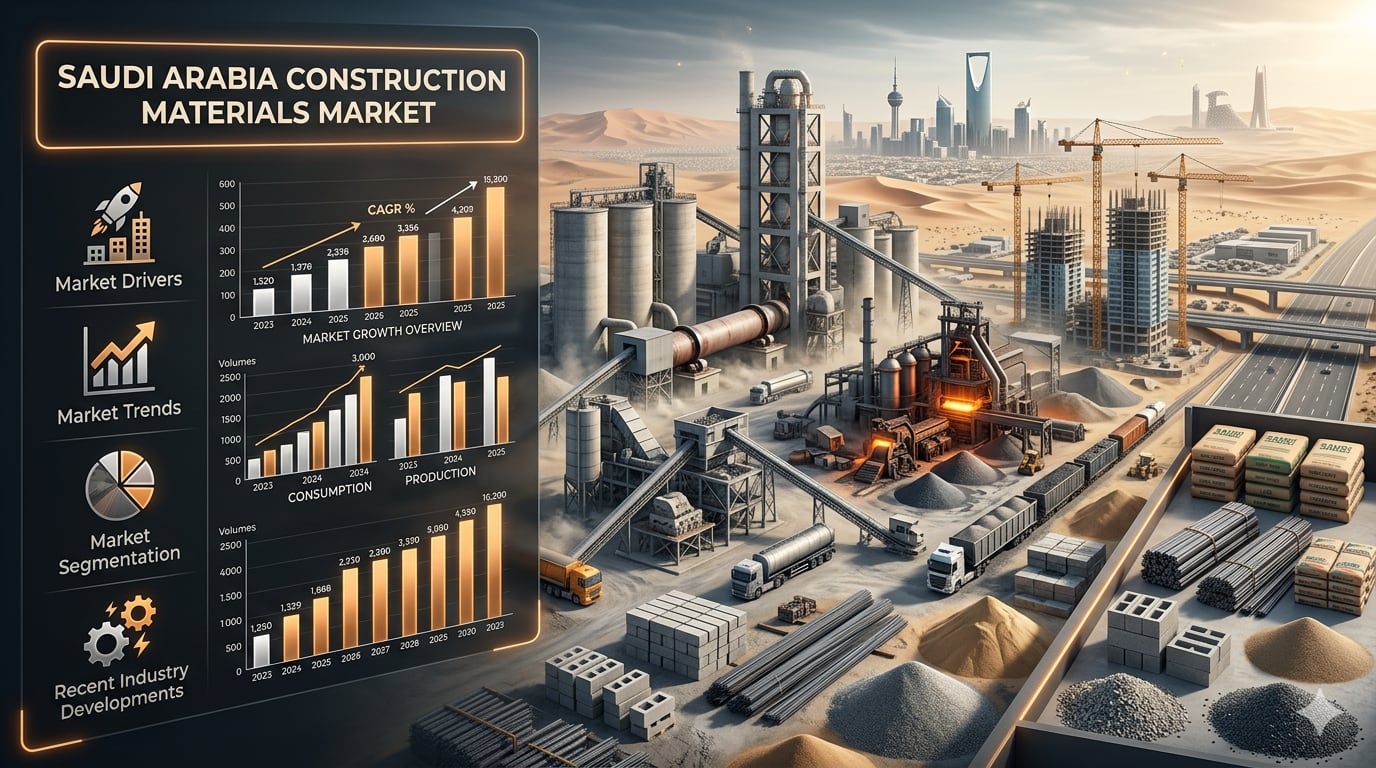 Saudi Arabia Construction Materials Market: Infrastructure Boom, Mega Projects & Demand Surge