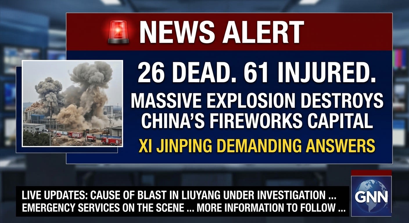 26 Dead. 61 Injured. A Massive Explosion Just Destroyed China's
