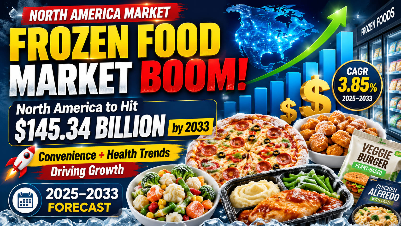 North America Frozen Food Market to Reach US$ 145.34 Billion by 2033 as Convenience, Health Trends, and Product Innovation Transform Consumer Eating Habits