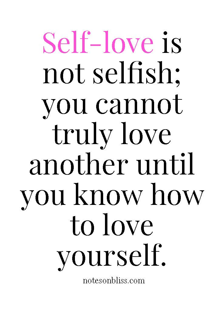 TRUE LOVE IS ABOUT BEING SELFISH FIRST