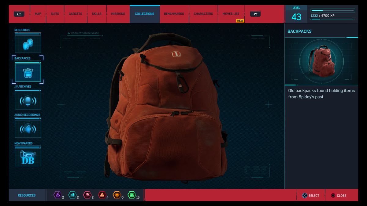 PS4 SpiderMan Backpack Collections Gamers