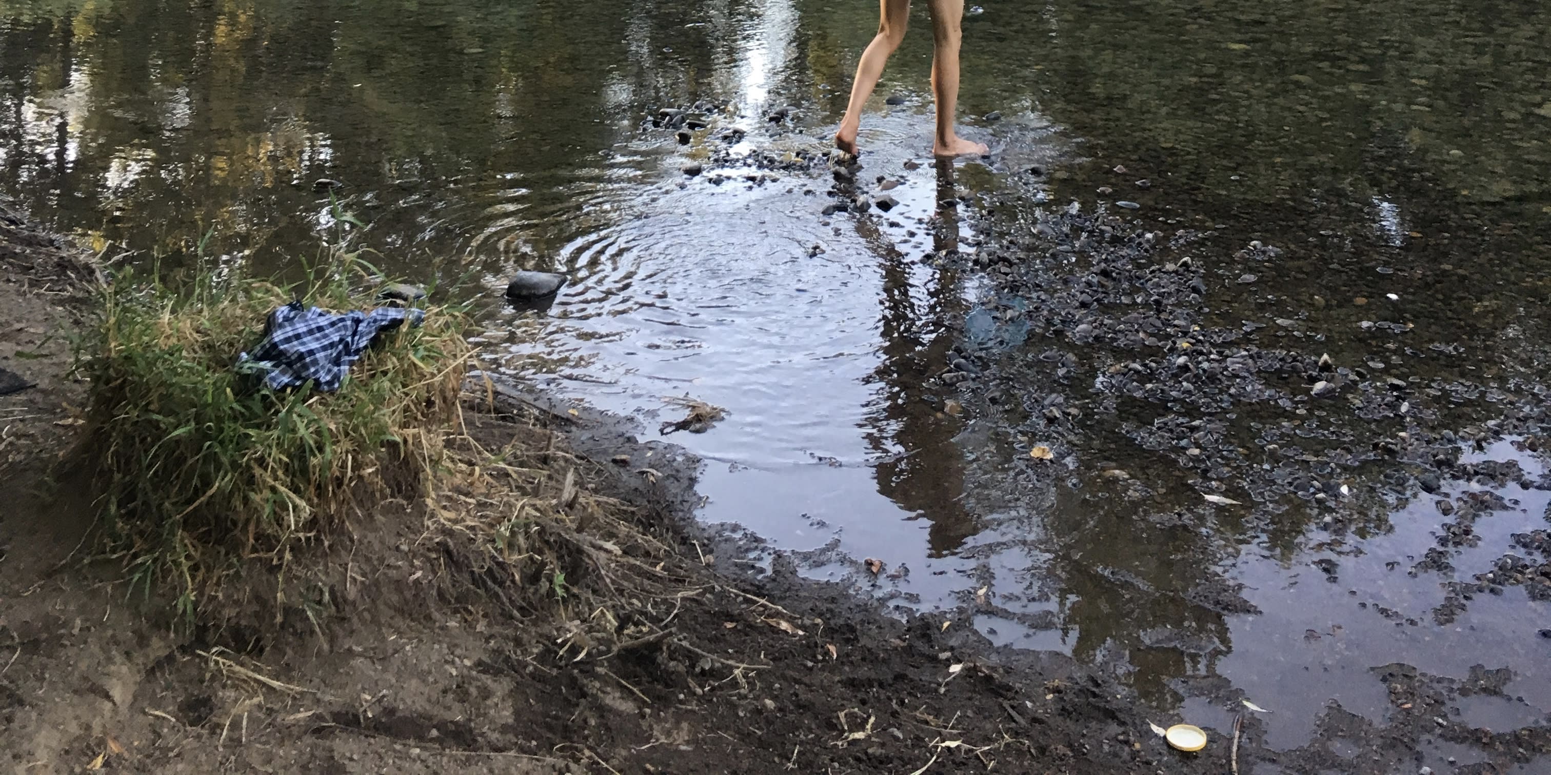 Wading in Cold Water