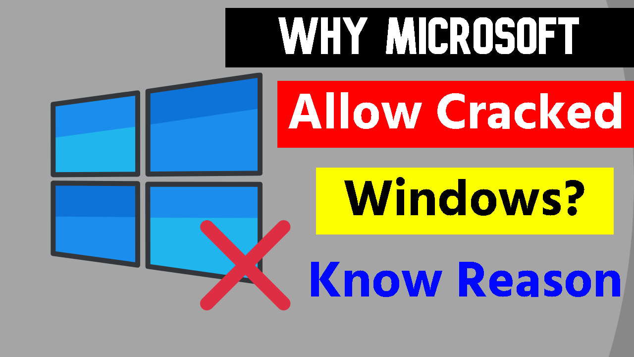 Why Microsoft Allow Cracked Software?