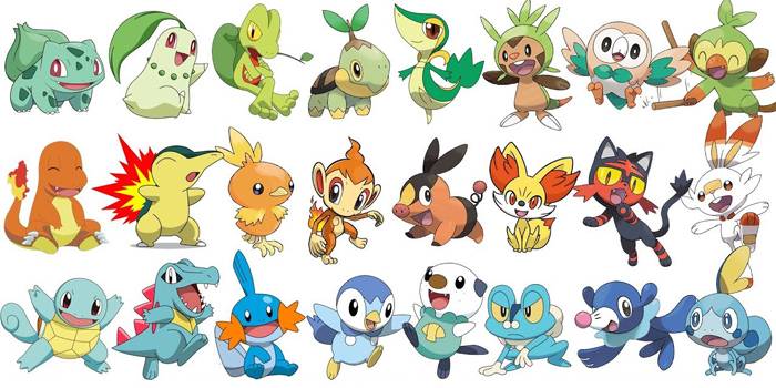 My Starter Pokemon of Choice For Each Generation | Gamers