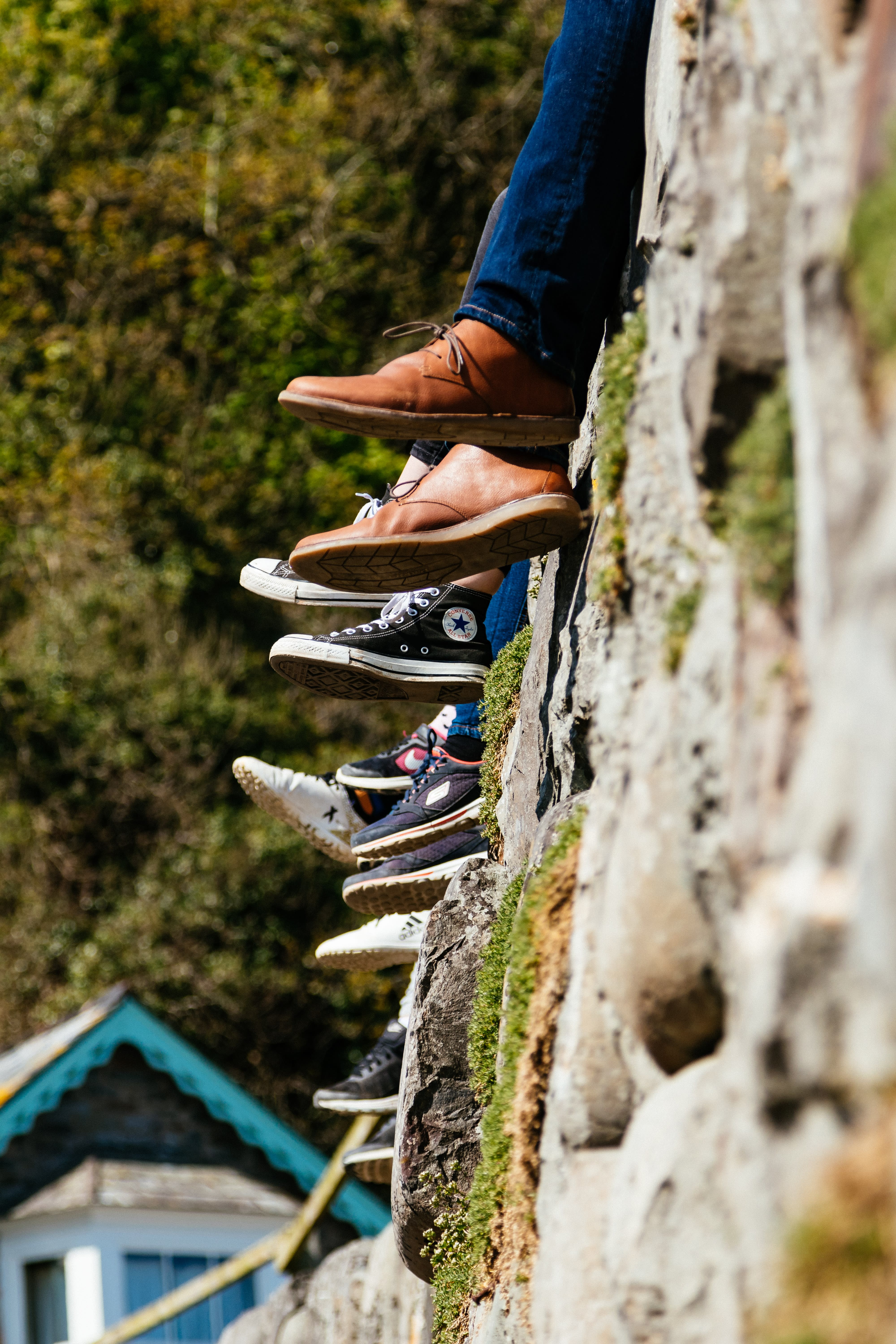 people wearing sneakers