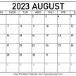 August 2023 Calendar